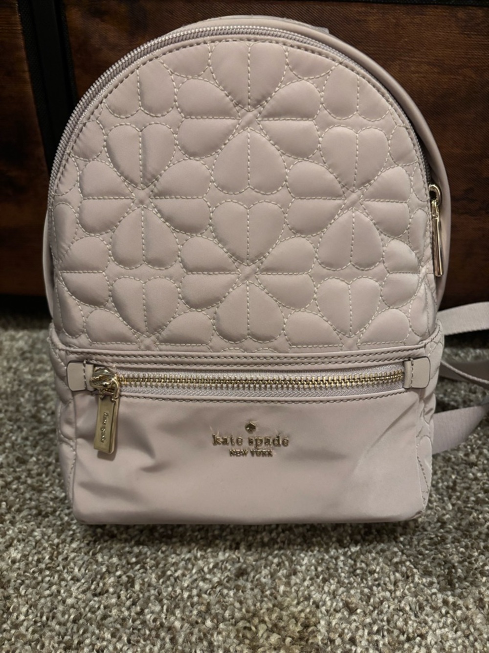 kate spade Quilted Heart Mini Backpack in Blush